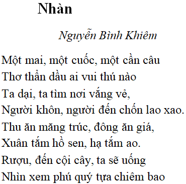 Hình minh họa Bài thơ: Nhàn (Nguyễn Bỉnh Khiêm)