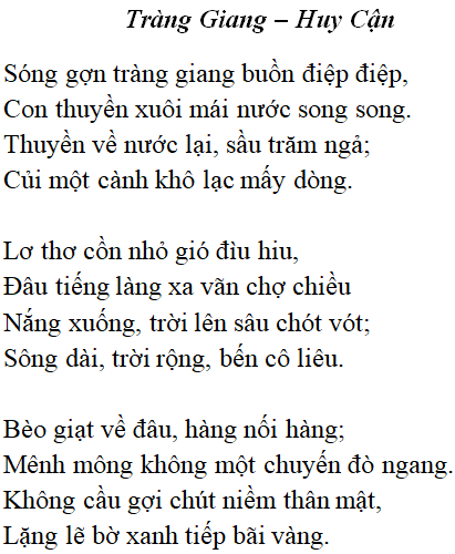 Hình minh họa Bài thơ: Tràng Giang (Huy Cận)