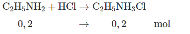 Hình đáp án 1. Cho 9 gam $\Large \mathrm C_{2} \mathrm{H}_{5}\mathrm {NH}_{2} $ tác d