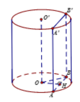 Hình đáp án 1. Cho ABB’A’ là thiết diện song song với trục OO’ của hình trụ ( A, B th
