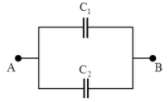 Hình minh họa Cho hai tụ điện có điện dung $\Large C_1$ và $\Large C_2=12\mu F$ được