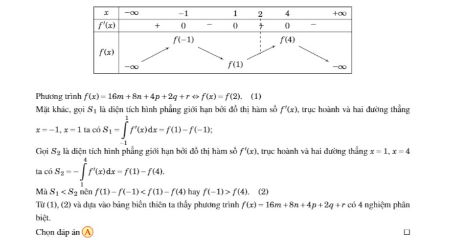 Hình đáp án 2. Cho hàm số $\Large y=f(x)=m{{x}^{4}}+n{{x}^{3}}+p{{x}^{2}}+qx+r$ , tro