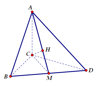 Hình đáp án 1. Cho hình chóp A. BCD có cạnh $\large AC\perp (BCD)$ và BCD là tam giác