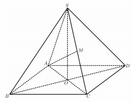 Hình minh họa Cho hình chóp đều S.ABCD, $\Large SA=AB=2a$ (minh họa như hình bên dướ