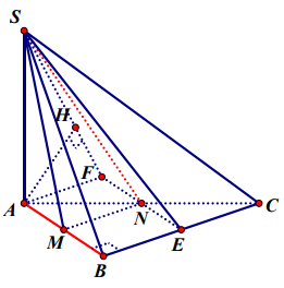 Hình đáp án 1. Cho hình chóp $\Large S.ABC$ có đáy là tam giác $\Large ABC$ vuông tại