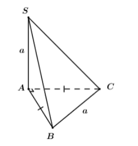 Hình đáp án 1. Cho hình chóp $\large S.ABC$ có đáy là tam giác vuông cân tại $\large 