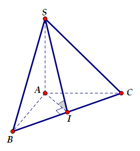 Hình đáp án 1. Cho hình chóp $\large S.ABC$ có đáy là tam giác vuông tại $\large A, A