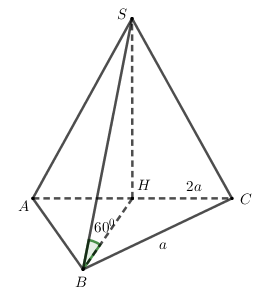 Hình đáp án 1. Cho hình chóp $\large S.ABC$ có đáy là tam giác vuông tại $\large B,AC