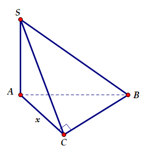 Hình đáp án 1. Cho hình chóp $\large S.ABC$ có đáy là tam giác vuông tại $\large C, A