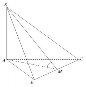 Hình đáp án 1. Cho hình chóp $\Large S.ABC$ có đáy $\Large ABC$ là tam giác vuông cân