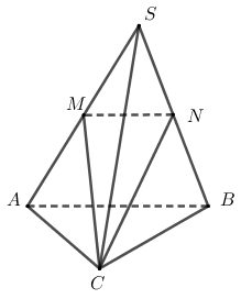 Hình đáp án 1. Cho hình chóp $\large S.ABC$ có $\large M,N$ lần lượt là trung điểm củ