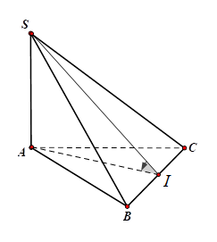 Hình đáp án 1. Cho hình chóp $\Large S.ABC$ có $\Large SA$ vuông góc với mặt phẳng $\