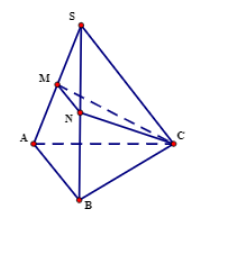 Hình đáp án 1. Cho hình chóp $\large S.ABC$. Gọi $\large M,N$ lần lượt là trung điểm 