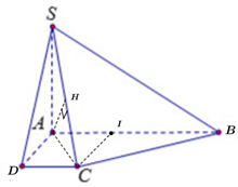 Hình đáp án 1. Cho hình chóp $\Large S.ABCD$ có đáy là hình thang vuông tại $\Large A