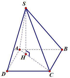 Hình đáp án 1. Cho hình chóp $\large S.ABCD$ có đáy là hình vuông cạnh $\large a$. Cạ