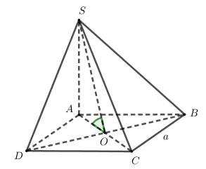 Hình đáp án 1. Cho hình chóp $\large S.ABCD$ có đáy là hình vuông cạnh $\large a$. Cạ