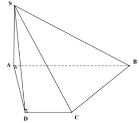 Hình minh họa Cho hình chóp $\large S.ABCD$ có SA vuông góc với mặt phẳng $\large (A