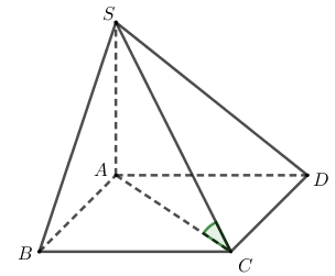 Hình đáp án 1. Cho hình chóp $\large S.ABCD$ đáy là hình chữ nhật $\large ABCD$, có $