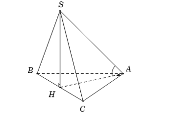 Hình đáp án 1. Cho hình chóp S. ABC có đáy ABC là tam giác vuông tại A, $\large \wide