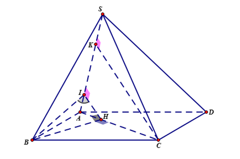 Hình đáp án 1. Cho hình chóp S. ABCD có đáy ABCD là hình chữ nhật, $\large AB=3,\, BC