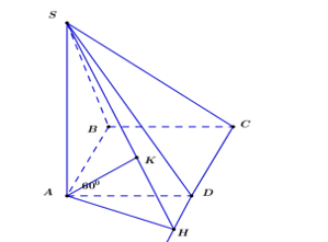 Hình đáp án 1. Cho hình chóp S. ABCD có đáy là hình thoi cạnh a, $\large \widehat{BAD