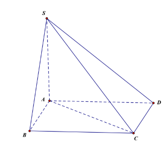 Cho hình chóp tứ giác SABCD có đáy ABCD là hình vuông và SA vuông