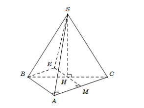 Hình đáp án 1. Cho hình chóp S.ABC có đáy ABC là tam giác vuông tại A, $\large AB= AC