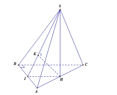 Hình đáp án 1. Cho hình chóp S.ABC có đáy ABC là tam giác vuông tại B, $\large AB=a,\