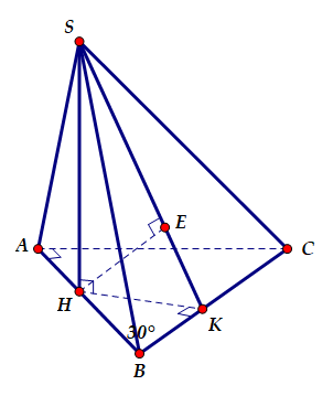 Hình đáp án 1. Cho hình chóp S.ABC có đáy là tam giác ABC vuông tại A có góc $\large 
