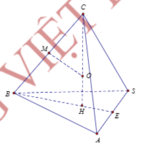 Hình đáp án 2. Cho hình chóp S.ABC có $\large SA = \dfrac{a\sqrt{3}}{2}$ , các cạnh c