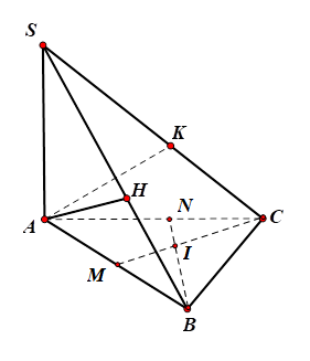 Hình đáp án 1. Cho hình chóp S.ABC có SA vuông góc với đáy, đáy là tam giác đều, $\La