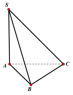 Hình minh họa Cho hình chóp S.ABC có SA vuông góc với mặt phẳng (ABC), $\large SA= a