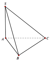 Hình minh họa Cho hình chóp S.ABC có SA vuông góc với mặt phẳng $\large (ABC),\,\, S