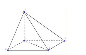 Hình đáp án 1. Cho hình chóp S.ABCD có đáy ABCD là hình chữ nhật với $\large AB=a,\, 