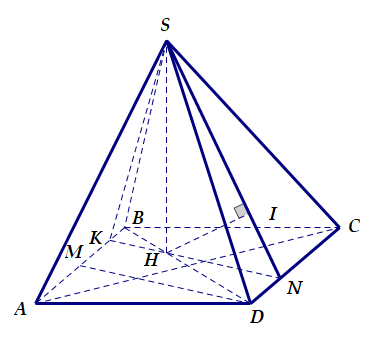 Hình đáp án 1. Cho hình chóp S.ABCD có đáy ABCD là hình thoi cạnh a và $\large \wideh