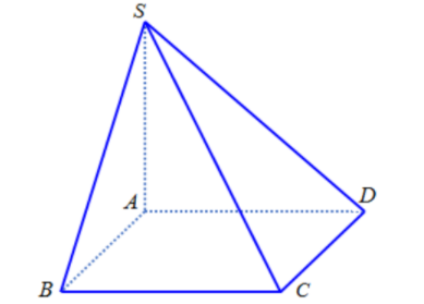 Hình đáp án 1. Cho hình chóp S.ABCD có đáy ABCD là hình vuông cạnh a. Biết $\Large SA