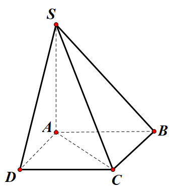 Hình đáp án 1. Cho hình chóp S.ABCD có đáy ABCD là hình vuông cạnh a, cạnh bên SA vuô