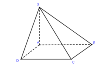 Hình đáp án 1. Cho hình chóp S.ABCD có đáy ABCD là hình vuông cạnh a, $\large SA\perp