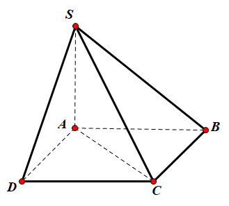 Hình đáp án 1. Cho hình chóp S.ABCD có đáy ABCD là hình vuông cạnh bằng a, $\large SA