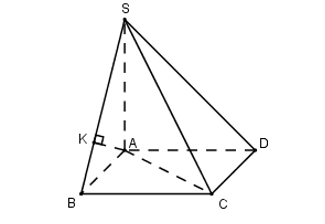 Hình đáp án 1. Cho hình chóp S.ABCD có đáy ABCD là hình vuông với $\large AC=\dfrac{a