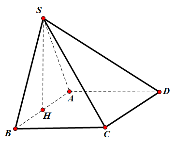 Hình đáp án 1. Cho hình chóp S.ABCD có đáy là hình vuông cạnh a, tam giác SAB là tam 