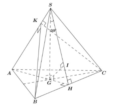 Hình đáp án 1. Cho hình chóp tam giác đều $\large S.ABC$. Gọi $\large G$ là trọng tâm