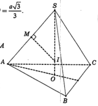 Hình đáp án 1. Cho hình chóp tam giác đều S.ABC có cạnh đáy bằng a và cạnh bên bằng $