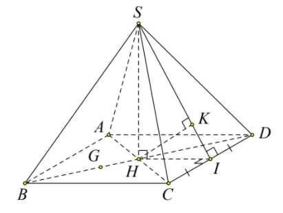 Hình đáp án 1. Cho hình chóp tứ giác đều S.ABCD có tất cả các cạnh bằng a. Gọi G là t