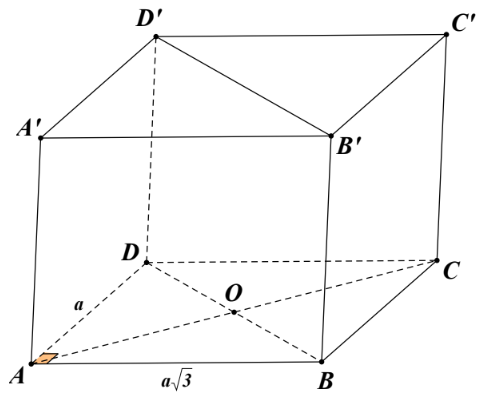 Hình đáp án 1. Cho hình hộp chữ nhật $\Large ABCD.A'B'C'D'$ có $\Large AB=a\sqrt{3}$ 