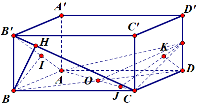 Hình đáp án 1. Cho hình hộp chữ nhật $\large ABCD.A'B'C'D'$. Khoảng cách giữa $\large