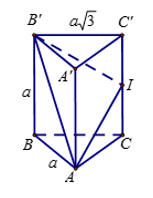 Hình đáp án 1. Cho hình lăng trụ đứng ABC.A’B’C’ có đáy ABC là tam giác cân, với $\la