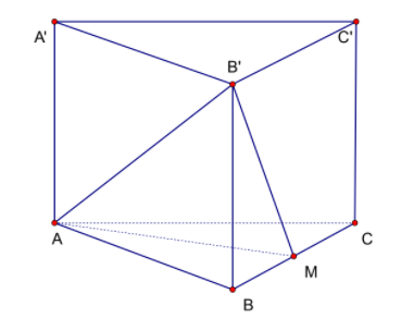 Hình đáp án 1. Cho hình lăng trụ tam giác đều $\large ABC.A'B'C'$ có AB = a , đường t