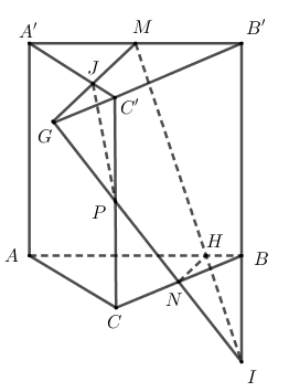 Hình đáp án 1. Cho hình lăng trụ tam giác $\large ABC.A'B'C'$. Gọi $\large M,N,P$ lần