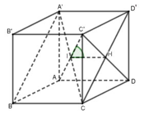 Hình đáp án 1. Cho hình lập phương ABCD.A’B’C’D’ cạnh bằng 1. Gọi $\large \alpha $ là